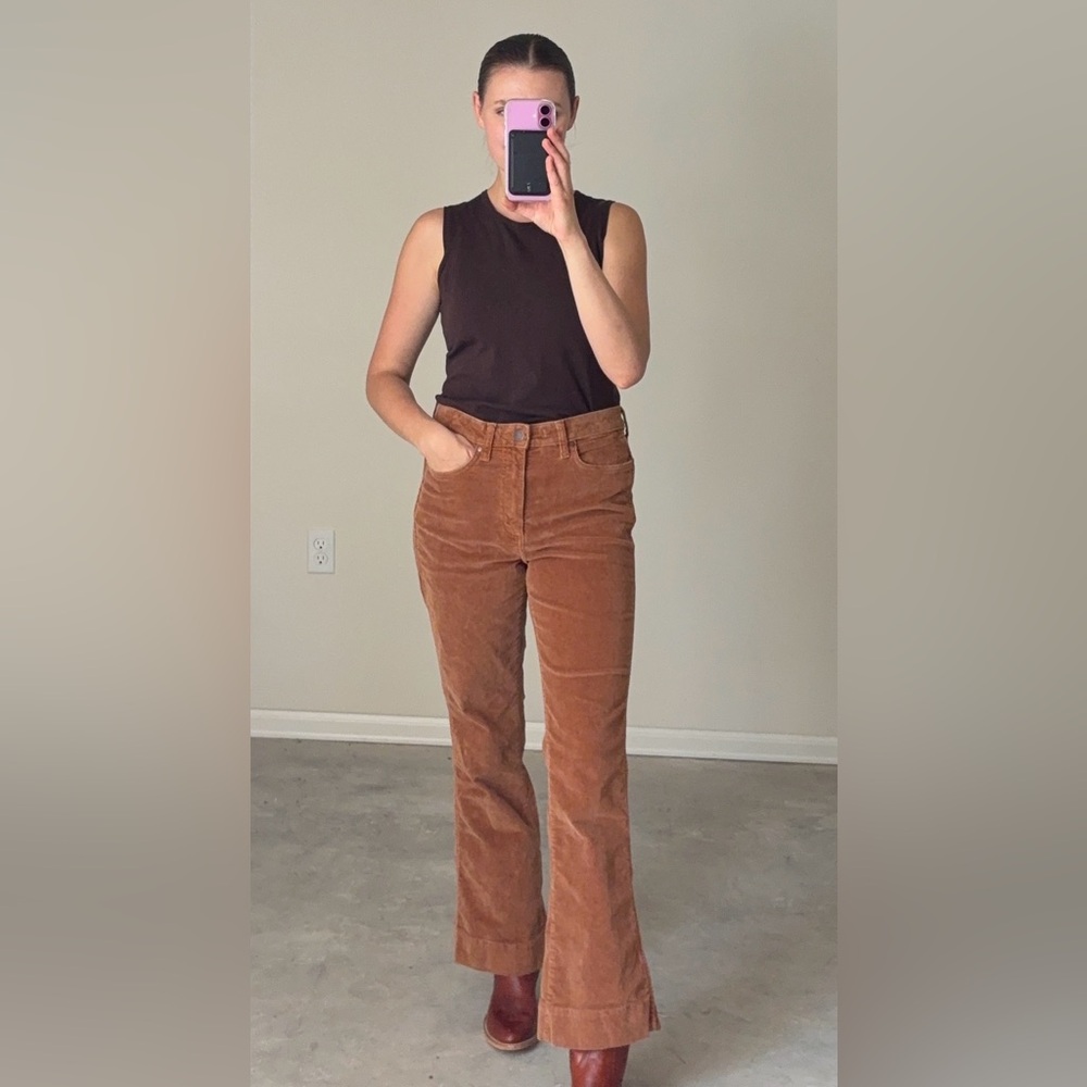 Wrangler Retro Corduroy Brown Flare Pants Women’s 29x36 - Picture 8 of 8
